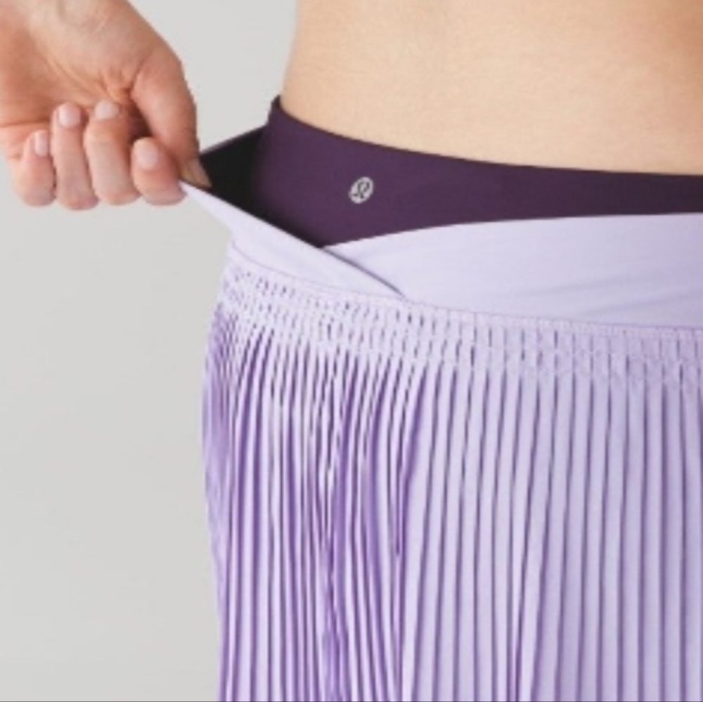 Lululemon Time To Shine Lila Pleated tennis Skirt Short Size 6